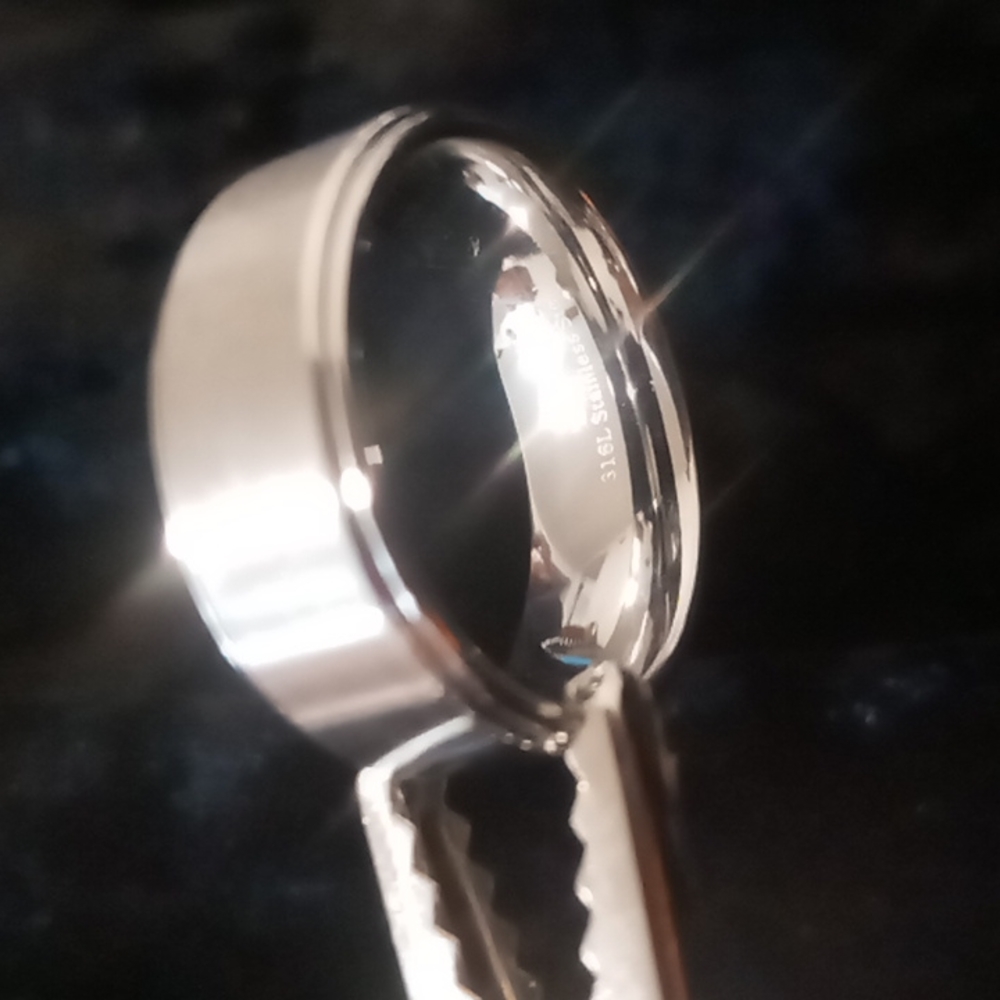 JFSG Wedding band stainless  size 8.5 - Picture 3 of 7